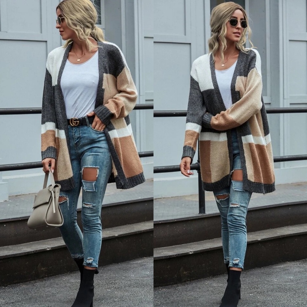 Color Block Cardigan - Picture 3 of 4
